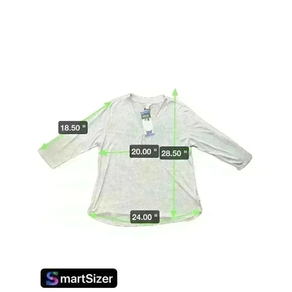 Orvis Women's Relaxed Fit Pullover 3/4 Sleeve Linen‎ Blend Top Size L Green NWT - Picture 8 of 8